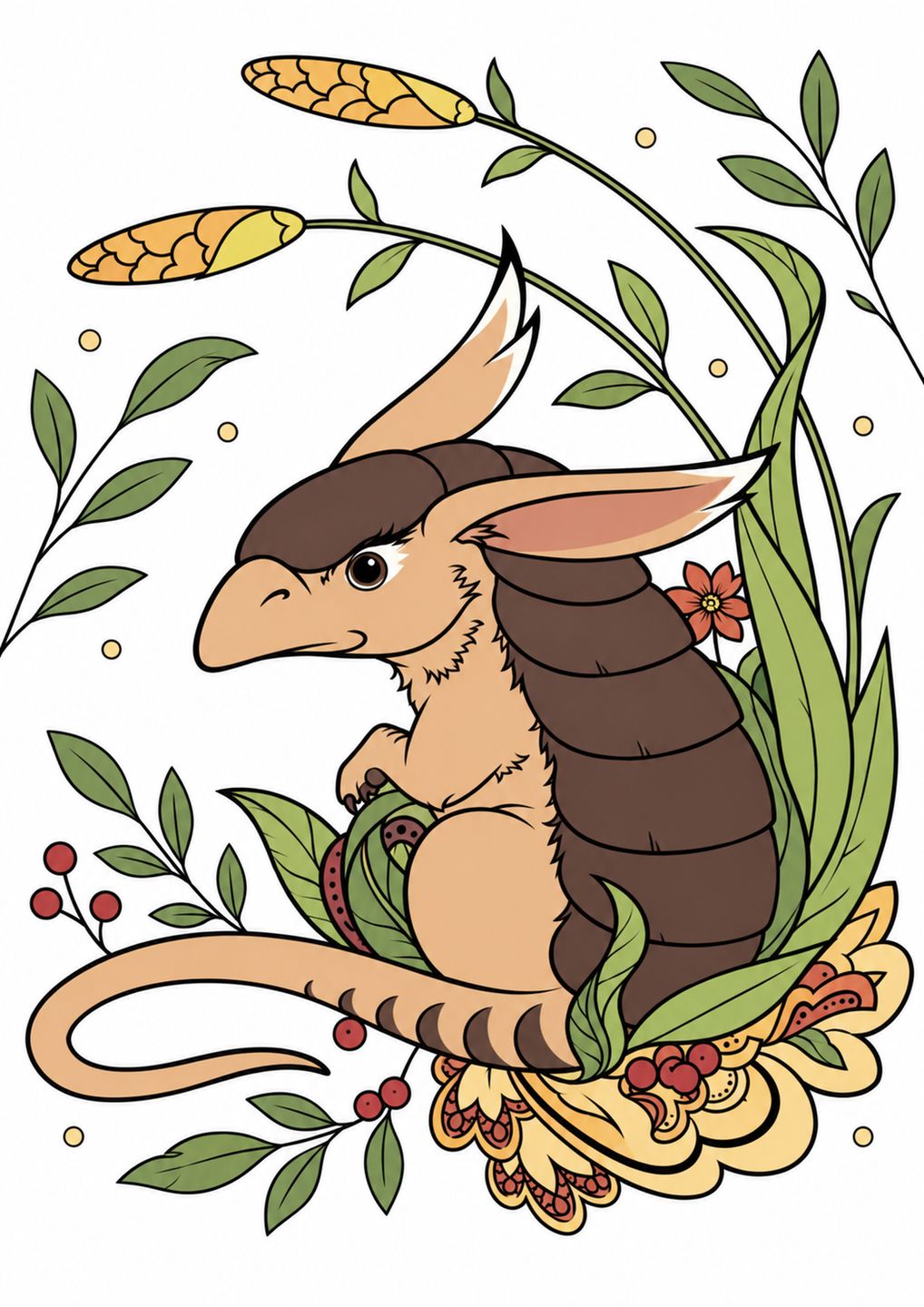 Armadillo Coloring Page coloring inspiration