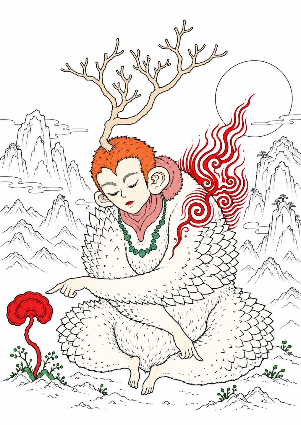 White Ape Coloring Page coloring inspiration