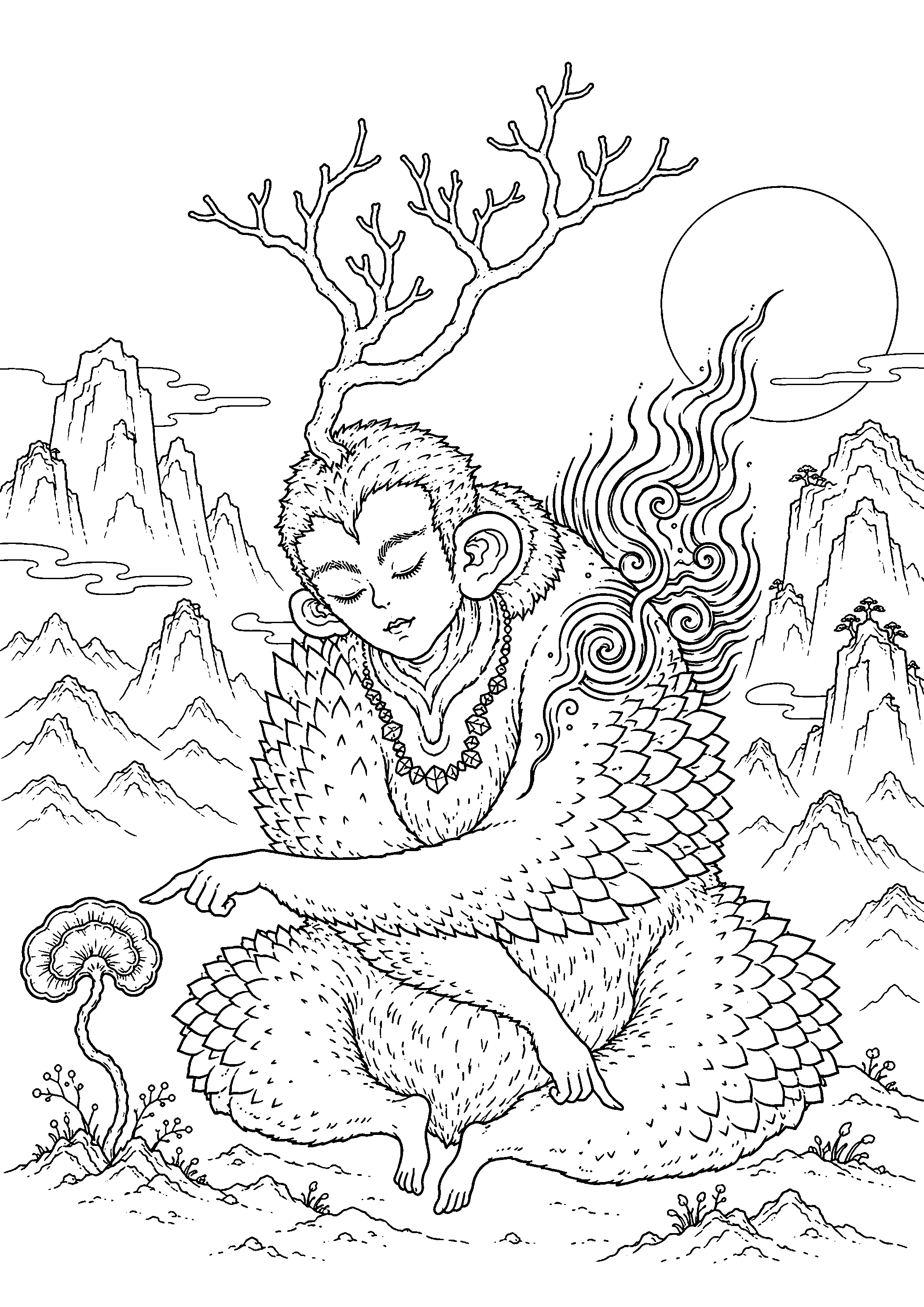 White Ape Coloring Page free printable coloring page